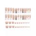 48 Pcs Pink Press on Nails Set - Long Square & Toenails with Rhinestone Design | YEFIUO French Fake Nails for Stylish Nail Art - Buy Online on GoSupps.com