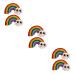minkissy 3 Pairs Rainbow Barrettes hair accessories hair clips for little girl hair clips girl hair barrettes Hairpins Hair Pin Girl Hair Decor Girl Hair Accessory yarn