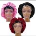 3 Pack Satin Hair Bonnets for Women Wide Adjustable Shower Caps Reusable Sleep Cap EVA Double Waterproof Layers Bathing Shower Hat Satin Cap for Sleep Shower