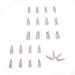 Bufenia Coffin Artificial Nails - Wavy Line Long Ballerina Style 24 Pieces Acrylic Press-On Nails for Women & Girls - Buy Online on GoSupps.com
