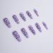 Xerling Purple Butterfly Press on Nails - 24Pcs Long Coffin Full Cover False Nails for Women & Girls - Buy Online on GoSupps.com