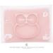 Qshare Toddler Plate | Portable BPA-Free Silicone Suction Plate for Kids | Dishwasher & Microwave Safe | 11x8x1 inch | Cream Pink - Buy Online on GoSupps.com