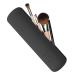 FVION Travel Makeup Brush Holder Silicone Cosmetic Bag Portable Travel Make Up Brush Bag Makeup Brush Organizer (Black)