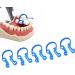 Wudaizhi 20 PCs Cotton Roll Holder Clips - Disposable Blue Dental Clip for Clinics & Orthodontics - Compact Plastic Clamp - Buy Online on GoSupps.com