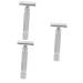Minkissy 3 pieces of men's razors to shave men's razors men's razor apparatus men's head razor men razor head razor for men double razor steel razor