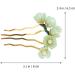 Hairpin Flower Hairpin Jade Hair Stick Chinese Chopsticks Headwear Traditional Chignon Pin Green - Buy Online on GoSupps.com