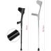 Walking Stick Crutch Retractable Anti-Skid Walking Stick Aluminum Lightweight Medical Auxiliary Cane with Grip Comfortable on Elbow Black - Buy Online on GoSupps.com