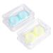Homsfou 2st mini container for colored contact lenses Clean lens blue eye contact mirror film Linsen cleaning case lentil holder Japanese style contact lens container mirror box colored 1 8x5cm