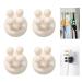 Blebe hooks 4 pieces white funny hooks razor holder without drilling toothbrush holder razor plane ladies keeper wet razor gloom shower pen holder self -adhesive towel clamp (white)
