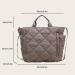 Arvalolet Women's Quilted Winter Shopper Bag - Light Padded Large Capacity Fluffy Hobo Handbag in Gray - Buy Online on GoSupps.com