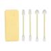 Reusable Silicone Cotton Swabs Environmentally Friendly Dual Tipped Ear and Beauty Care Set Yellow