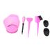 Hair Dyeing Kit Professional Ear Cover Hair Dyeing Brush Mixing Bowl Tool Set Portable Hairdressing Tool for Salon(Pink)