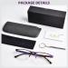 FONHCOO Half-Rim Reading Glasses for Men & Women - Blue Light Filter Visual Aid for Seniors - Purple 2.5x Magnification - Buy Online on GoSupps.com