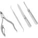 Cuticle Nipper Set 4 Piece Portable Cuticle Manicure Set with Nail Lifter for Home - Buy Online on GoSupps.com