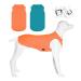 Kickred 2 Pack Dog cooling shirts ice pet vest dog clothing for instant cooling ultra-light breathable breathable sleeveless T-shirts for medium dogs (peacock blue+orange red l) l Pfauenblau+orange red