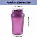 400ml Protein Shaker Bottle with Steel Mixing Ball - BPA Free Gym Mixer Cup for Fitness and Travel - Purple - Buy Online on GoSupps.com