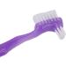 False Teeth Brush Plaque Removal Denture Toothbrush Double Sided Ergonomic Portable Soft Hair for Home Travel for Elderly(Purple) - Buy Online on GoSupps.com