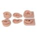 Silicone Human Ear Model Handcrafted Multipurpose 3 Pairs Flexible Silicone Ear Model for Props Acupuncture Training (Medium Skin Color)