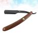 Uonlytech Wooden Handle Straight Edge Barber Razor - Vintage Folding Metal Hair Shaper for Men - Professional Shaving Tool - Buy Online on GoSupps.com