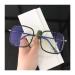 Blue Light Blocking Eyeglasses Fatigue Relieve Computer Readers Square Reading Glasses Oversized Flat Light Mirror +0.00 Green