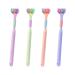 3-page toothbrush autism toothbrush Macaron toothbrush with soft bristles ultra-overall all-sides cleaning toothbrush for children and adults 3 pieces