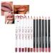 Waterproof Lip Liner Set - 12 Vibrant Colors | Long-Lasting Lipstick Cosmetic for Stunning Makeup - Buy Online on GoSupps.com