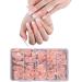 Ruarby Short Almond Press on Nail French Bowknot Fake Nail Acrylic False Nail Artificial Nail Glues on Nail for Womens Girls - Buy Online on GoSupps.com