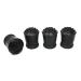 fiXte Heavy Duty Replacement Walking Stick Cane Crutch Hiking Pole Rubber End Ferrule Black 19mm (4)