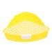 HANABASS Box Rabbit Toilet Hamster Litter Guinea Pig Toilet Potty Train Rabbit Hamster Sand Litter Plastic 25X19X10CM Yellow