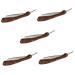 Minkissy 5st men razor supply bare trassier blades hairdresser made of stainless steel hairdressing blades razor holder razor folding knife razor accessories rustproof steel fold