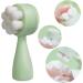 2 in 1 Manual Face Brush Cleanser Dual Purpose Beauty Facial Cleanser Moderate Soft Removal Blackhead Chubby Plum Blossom Face Brush for Facial Scrub Exfoliating Massaging Purple - Buy Online on GoSupps.com