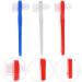 Healeved Denture Brush Dual Head 3pcs - Small Hard Denture Cleaner Toothbrush for False Teeth - Denture Care Tool - Buy Online on GoSupps.com