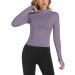 Aolpioon Purple Plush Women's Workout Jacket with Thumb Holes - Slim Fit Athletic Jacket for Yoga and Running - Buy Online on GoSupps.com