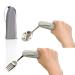 Forzaddik Adaptive Utensils Spoons Forks Set Open Handle Design Provides Several Positions for Arthritis Disabled People Elderly (Gray)