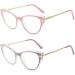 Shop LJczka Cat Eyes Blue Light Blocking Glasses for Women - Retro Style Purple Filter for PC TV & Mobile - Buy Online on GoSupps.com