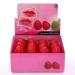 Fictory 24 Pieces Lip Balm Strawberry Shaped Lip Balm for Women Girls Moisturizing Plant Extracts Lip Butter Packed in Makeup Box