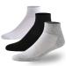 Forcool Diabetic Socks Non Binding Loose Top Extra Wide Low Cut Cotton Edema Ankle Socks with Seamless Toe for Men Women 3 Pairs Black&Gray&White XXL