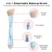 Portable 4-in-1 Aoowu Makeup Brush Set - Double-Sided Cosmetic Brushes for Concealer Eyeshadow Rouge & Foundation - Blue - Buy Online on GoSupps.com