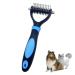 Dematting comb Pet Grooming Tool to Remove Loose and Knotted Hair for Cats Dogs Rabbits Blue