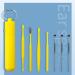 7Pcs Stainless Steel Earpick Ear Cleaner Spoon Kit - Yellow Color | Ear Wax Removal Tool - Buy Online on GoSupps.com