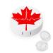 Maple Leaf Skyline Round Case For Contact Lens Kit Storage Box with Mirror Printed