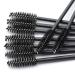 100 Pieces Black Disposable Mascara Wands Eyelash Brushes Eyebrow Spoolie Brush Cosmetic Kit