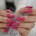Dark Rose Pink Coffin False Nail Tips - 24pcs Glossy Acrylic Press On UV Fake Nails | Salon-Quality Full Cover with Glue Sticker | L5578 - Buy Online on GoSupps.com