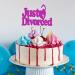 Divorce Cake Toppers - Just Divorced Cake Picks for Break Up Theme Decorations in Hot Pink Glitter - Perfect for Bachelor & Divorce Party Supplies - Buy Online on GoSupps.com