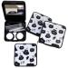 Miedeon contact lenses etui travel wearbar contact lens container 4 pieces contact lens container contact lens end box container mini contact container contact lenses accessories set (black)