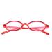 Myiaur Fashion Fake Glasses Oval Y2k Eyewear Frame Anti Blue Light for Women Clear Cosplay Non Prescription Glasses Red