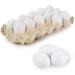 SallyFashion 15 PCS White Wooden Eggs Easter Eggs Fake Eggs for Children DIY Game Kitchen Craft Adornment Toy Foods