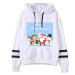 Bigfanshu Womens Long Sleeve Tops Christmas Print Hooded Sleeves Sweatshirt Pullover Shirt