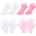 Moisturizing Gloves 4 Pairs Silicone Moisturizing Gloves & Socks Set Spa Socks and Gloves Hands Feet Skin Care High Elasticity Reusable Gloves and Socks for Foot Hand Softening Dry Cracked - Buy Online on GoSupps.com