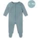 MORI Organic Cotton/Bamboo Zip Up Sleepsuit for Baby Boys/Girls | 18-24 Months | Ribbed Blue - Buy Online on GoSupps.com